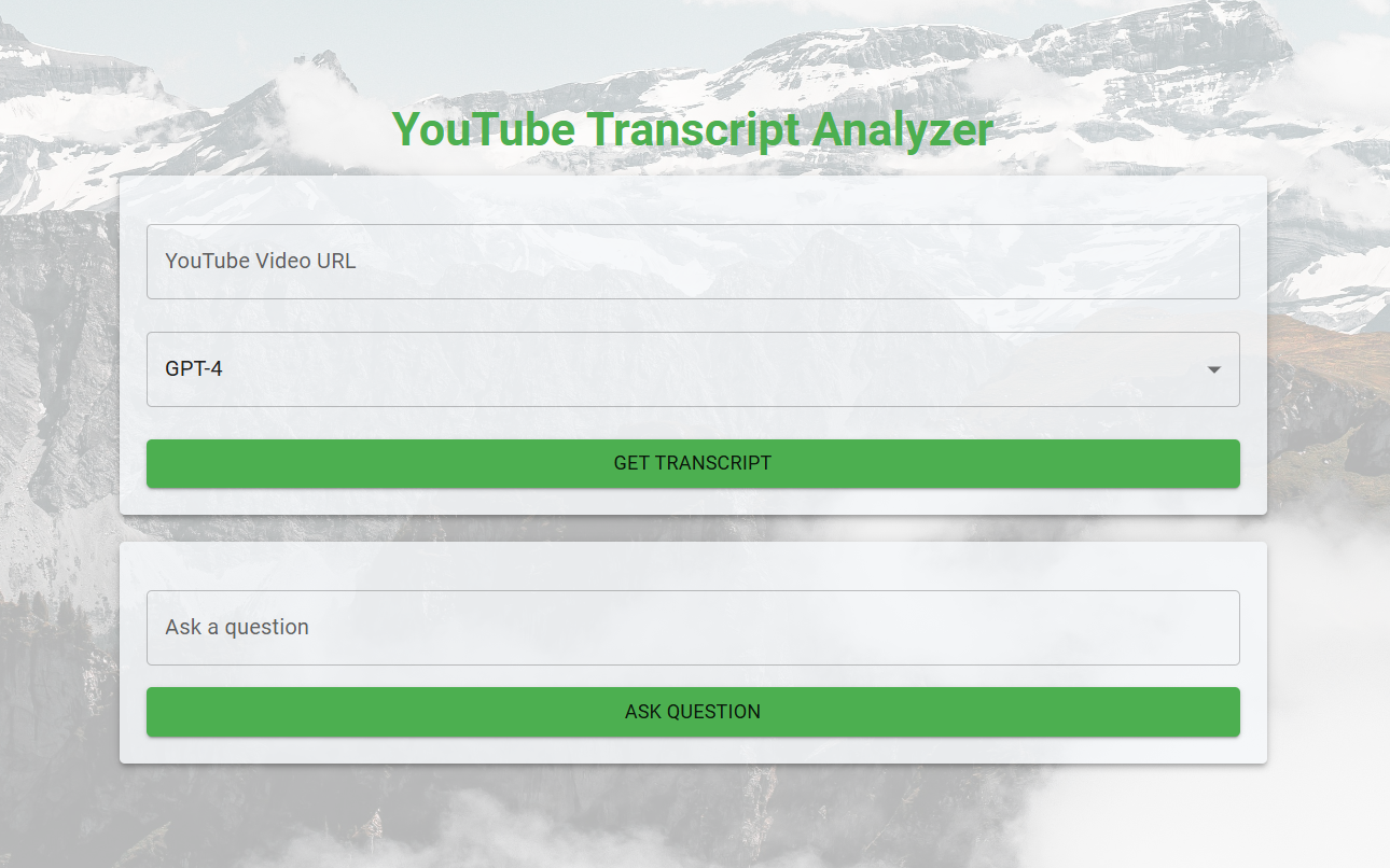 YouTube Transcript Analyzer